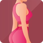 female workout android application logo